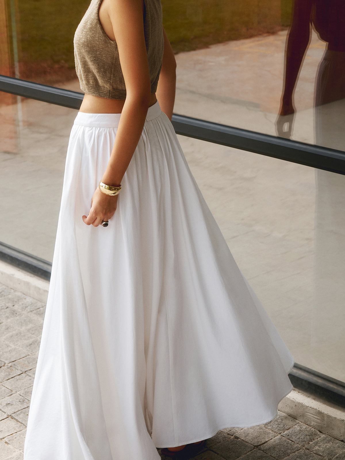 Lena | High-Waisted Maxi Skirt & Pocket Set
