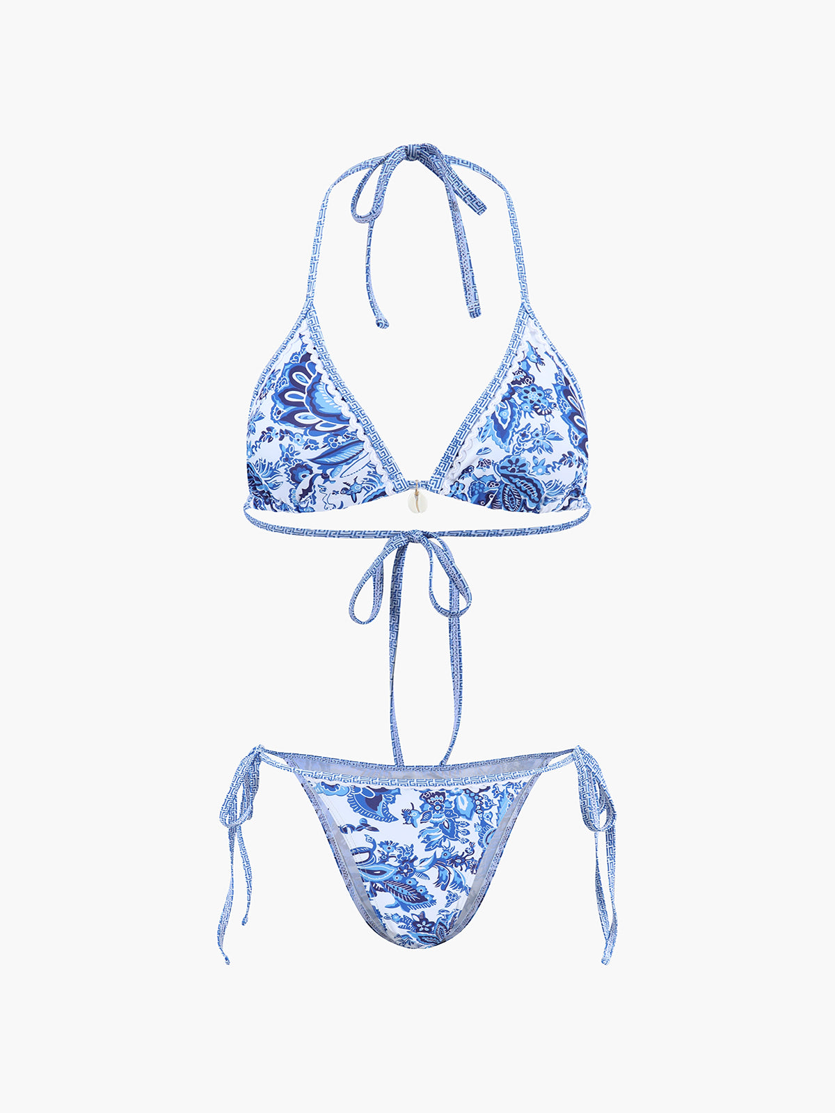 Ilya | Bikini Set with Blue Floral Print