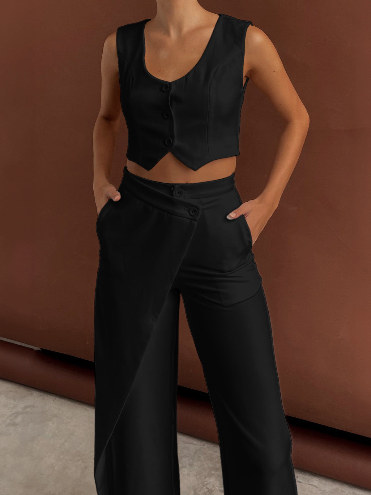 Arna | Two-piece Set with Wrap Trousers