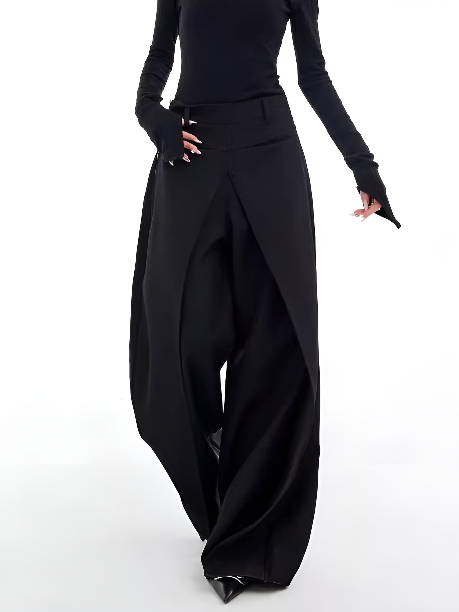 Zoraida | Black Trousers with Wide Slits