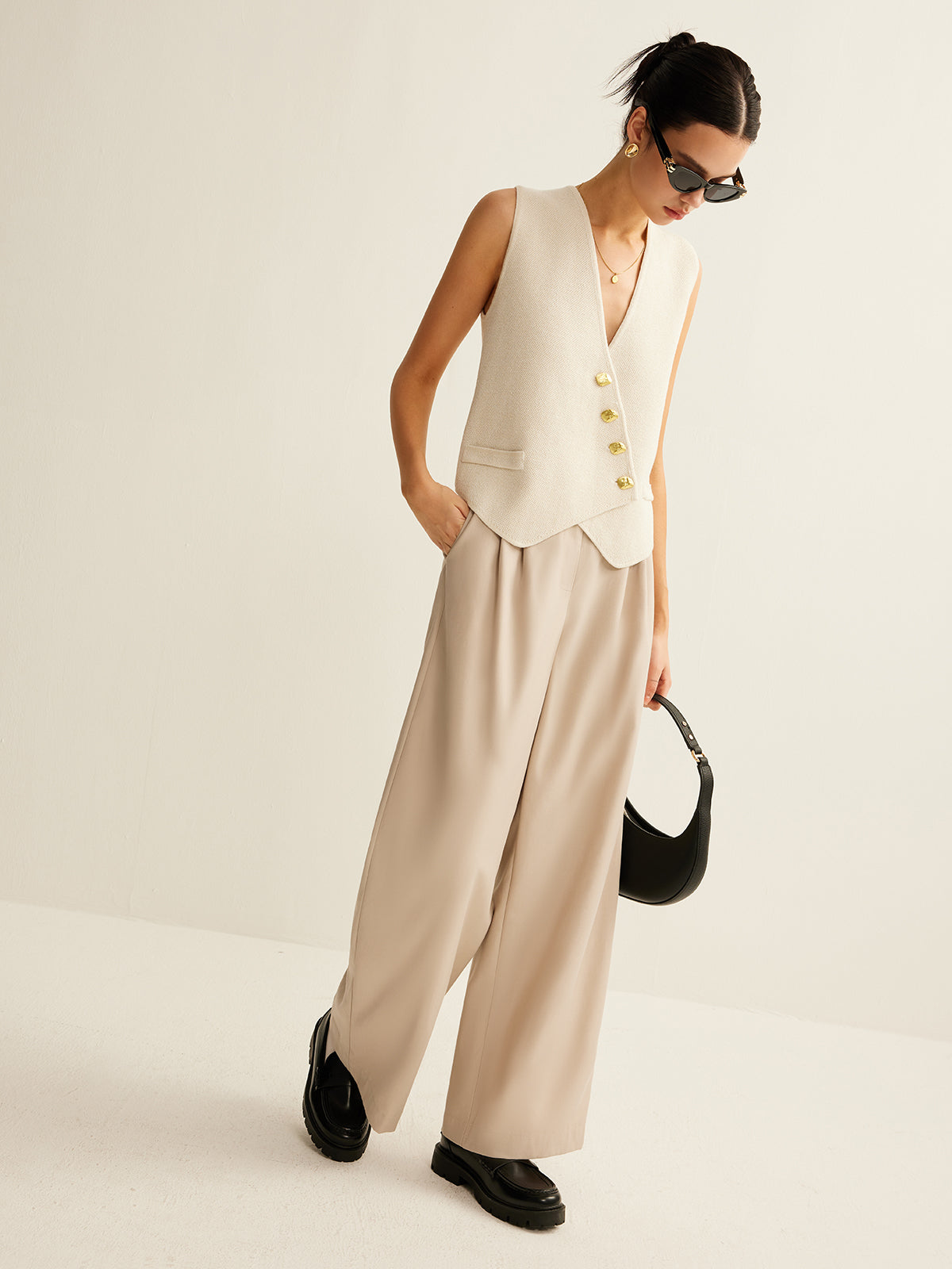 Shane | Vest with Gold Buttons