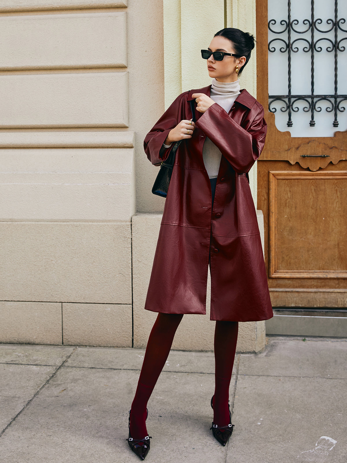 Hudson | Trench Coat Glossy faux leather