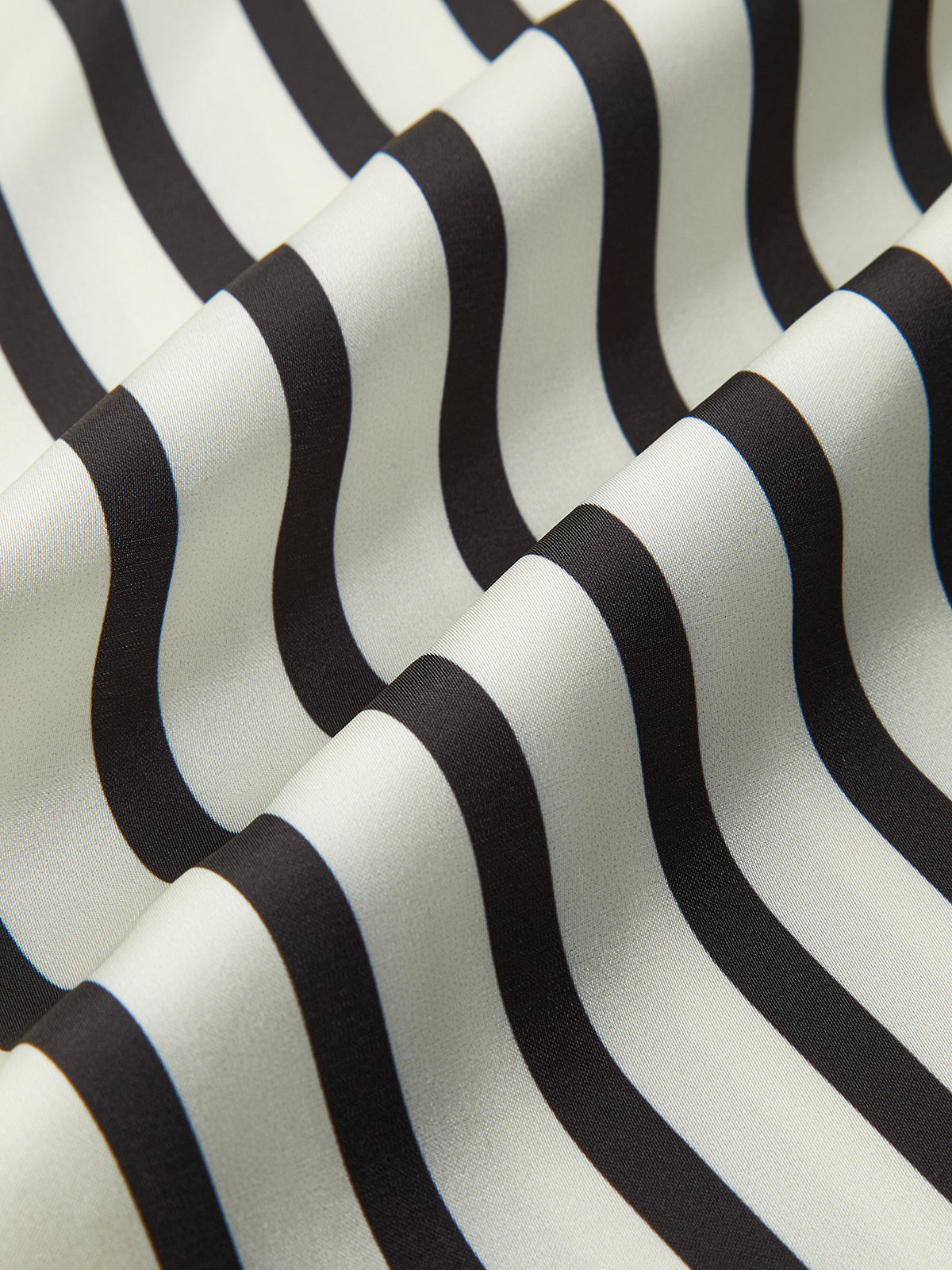Vena | Striped Satin Blouse with Wide Sleeves