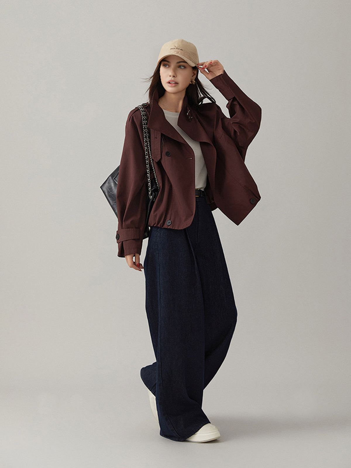 Ira | Jacket Asymmetric collar with buckle detail