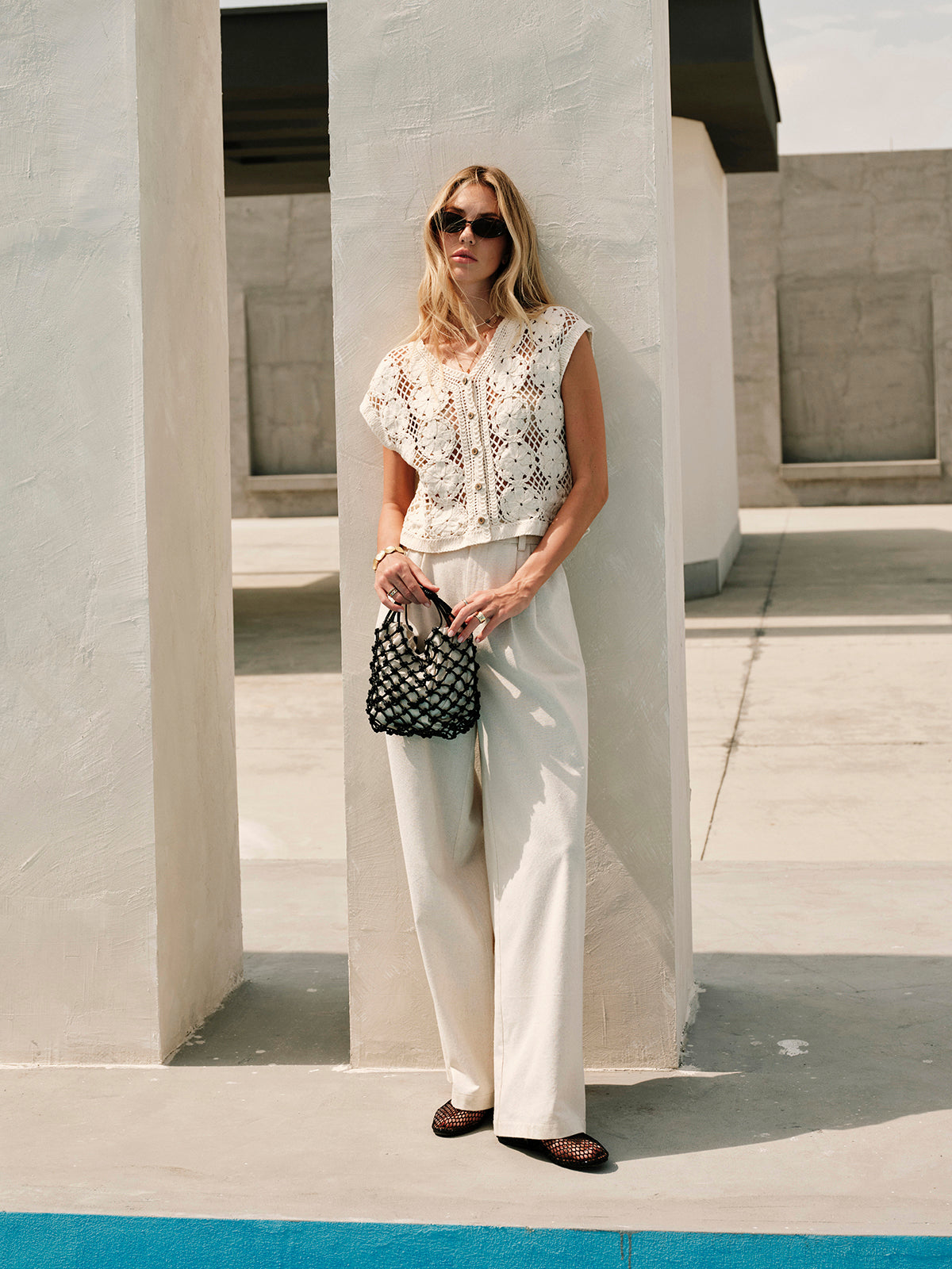 Haisley | Knitted Cardigan Jacquard Floral Pattern