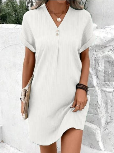 Dylan | Relaxed Button Shift Dress