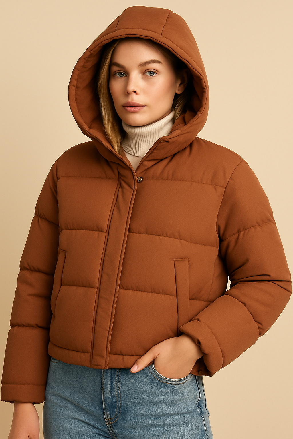 Lina | Short Length Hooded Puffer Jacket