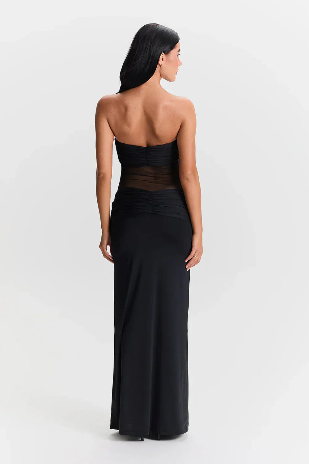 Ayesha | Dress Strapless Mesh Detail