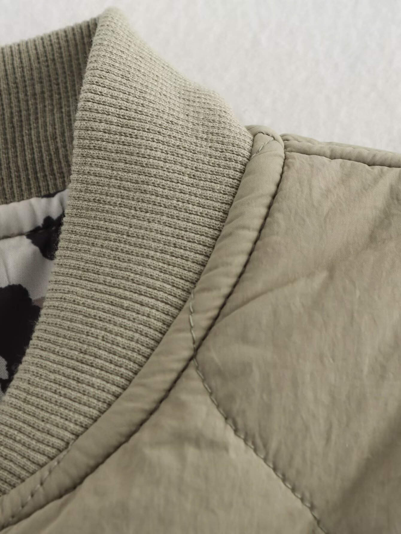 Fleur | Padded Jacket with Leopard Print Cuffs