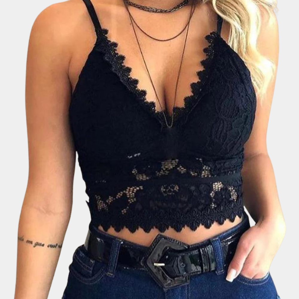 Anahi | Delicate Lace Cropped Top