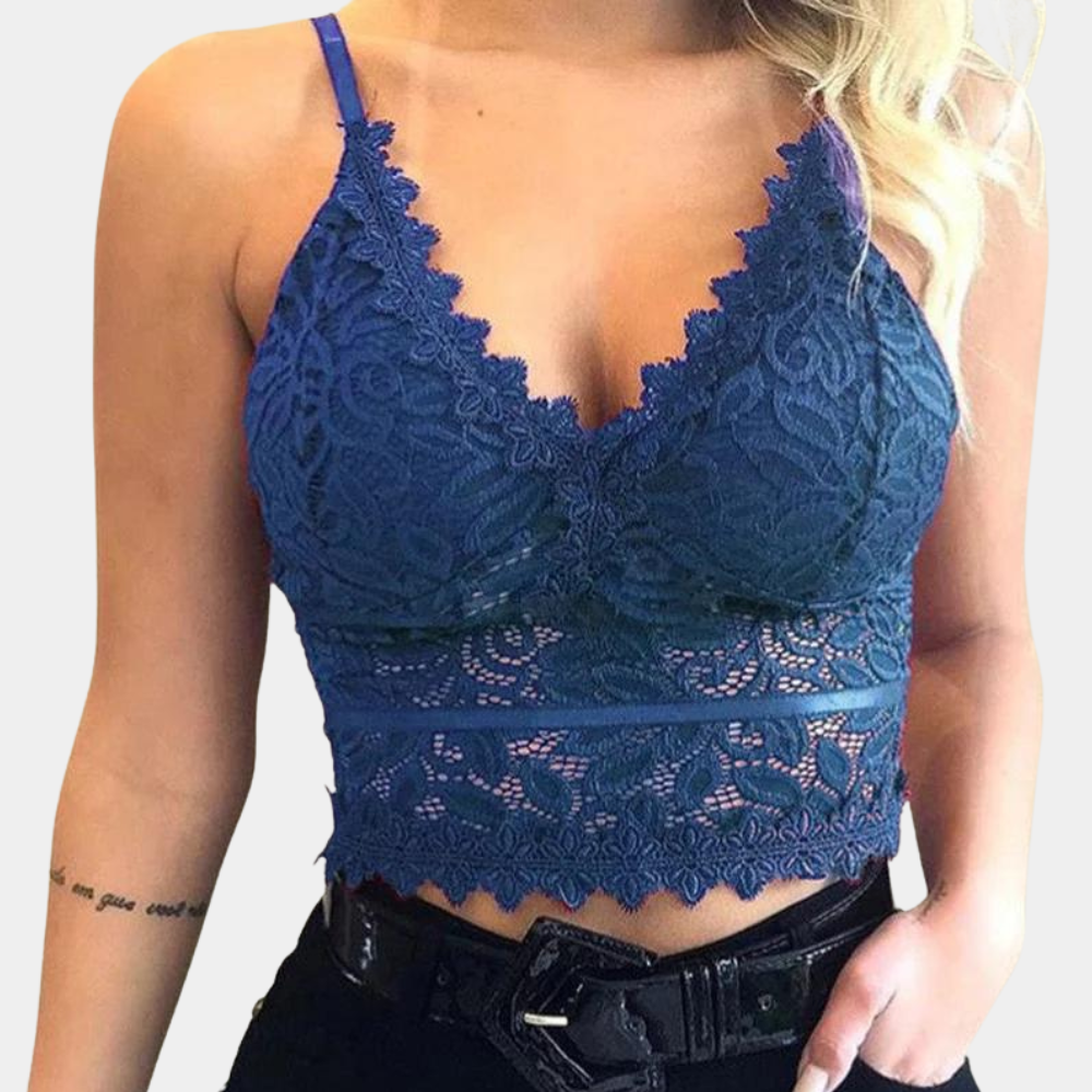 Anahi | Delicate Lace Cropped Top