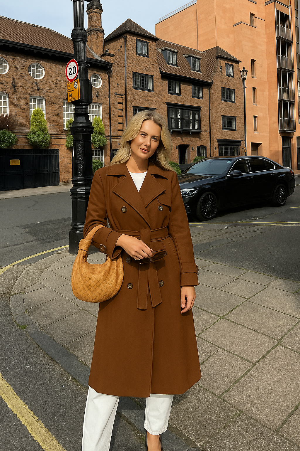 Alannah | Double-breasted trench coat with belt