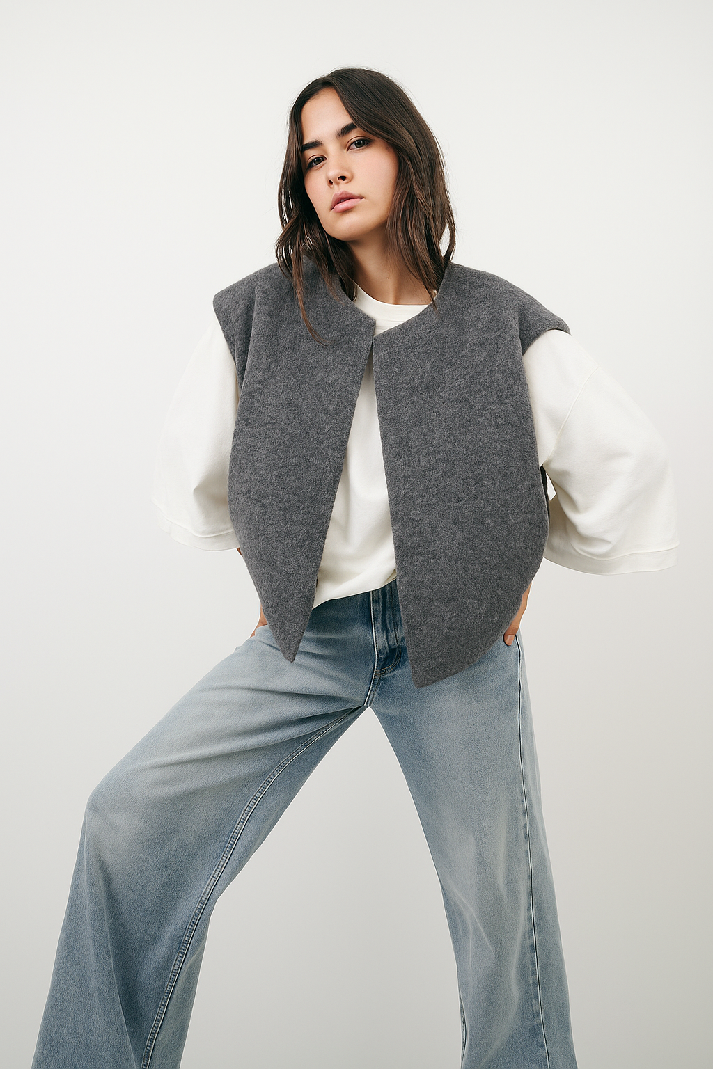 Fenna | Open-Front Cardigan with Wide Armholes
