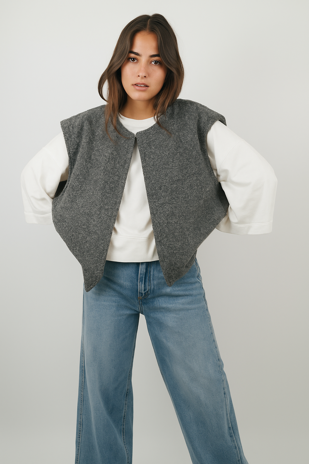 Fenna | Open-Front Cardigan with Wide Armholes