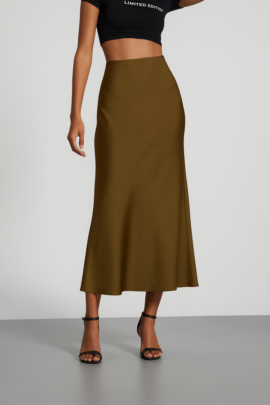 Xara | Flowing Skirt with Satin Sheen
