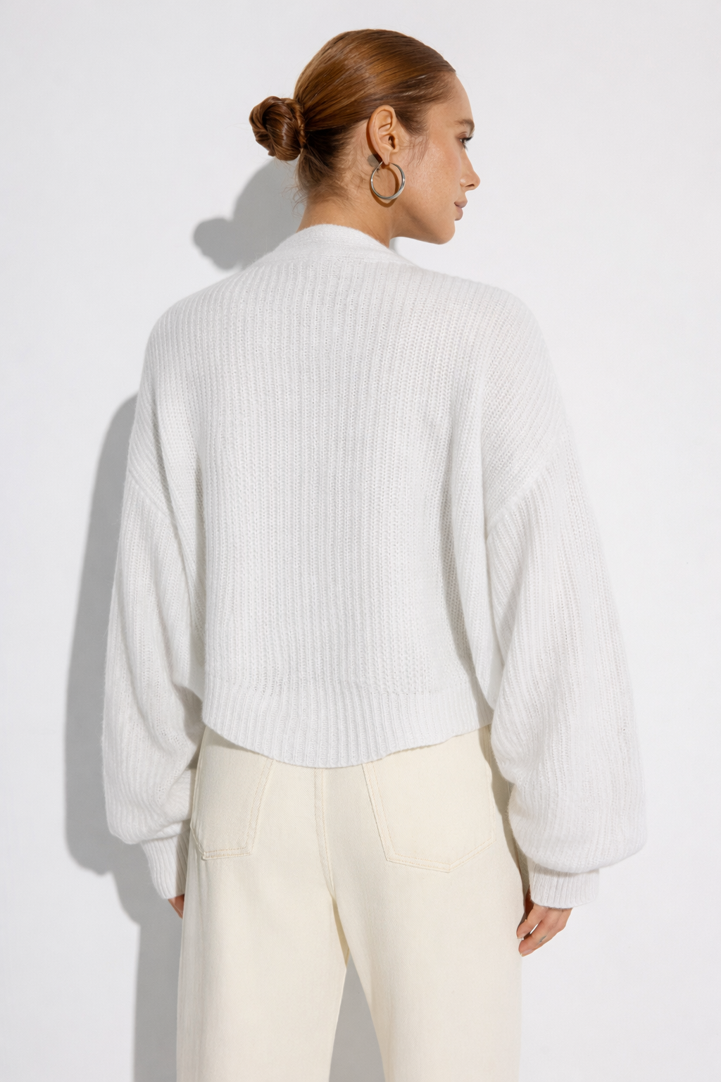 Bella | Cardigan Cropped length with wide sleeves