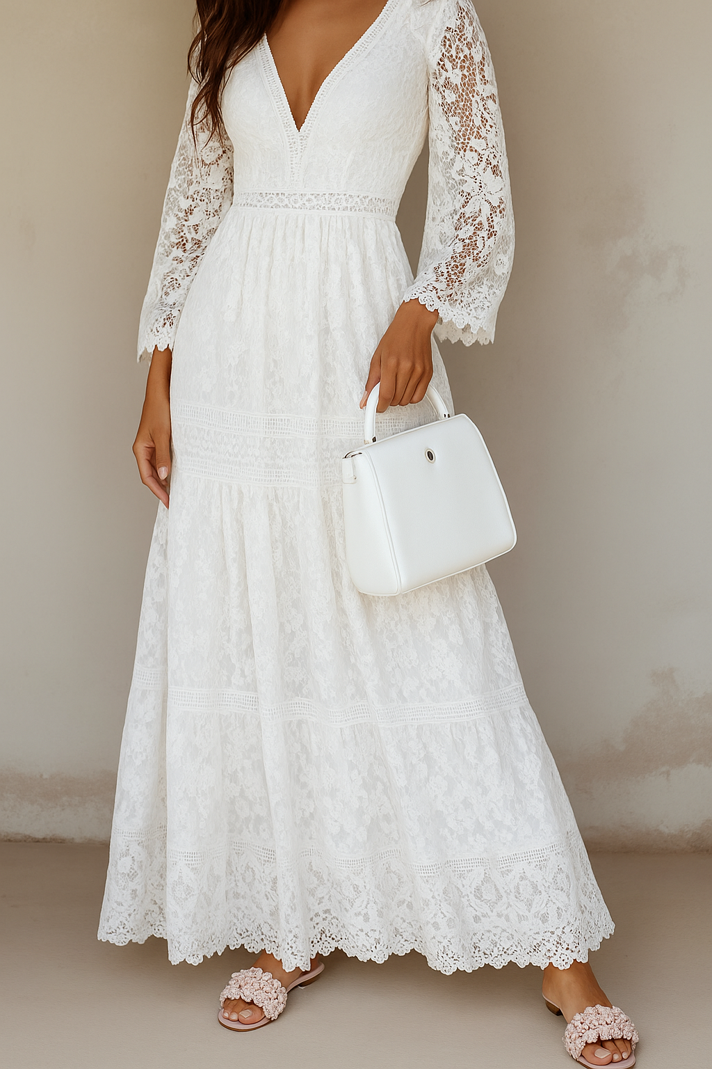 Melba | Maxi Dress with Lace Details