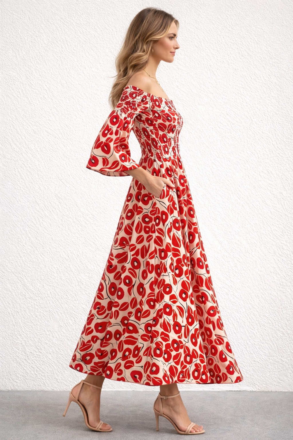 Heaven | Maxi Dress Floral Print Off-shoulder