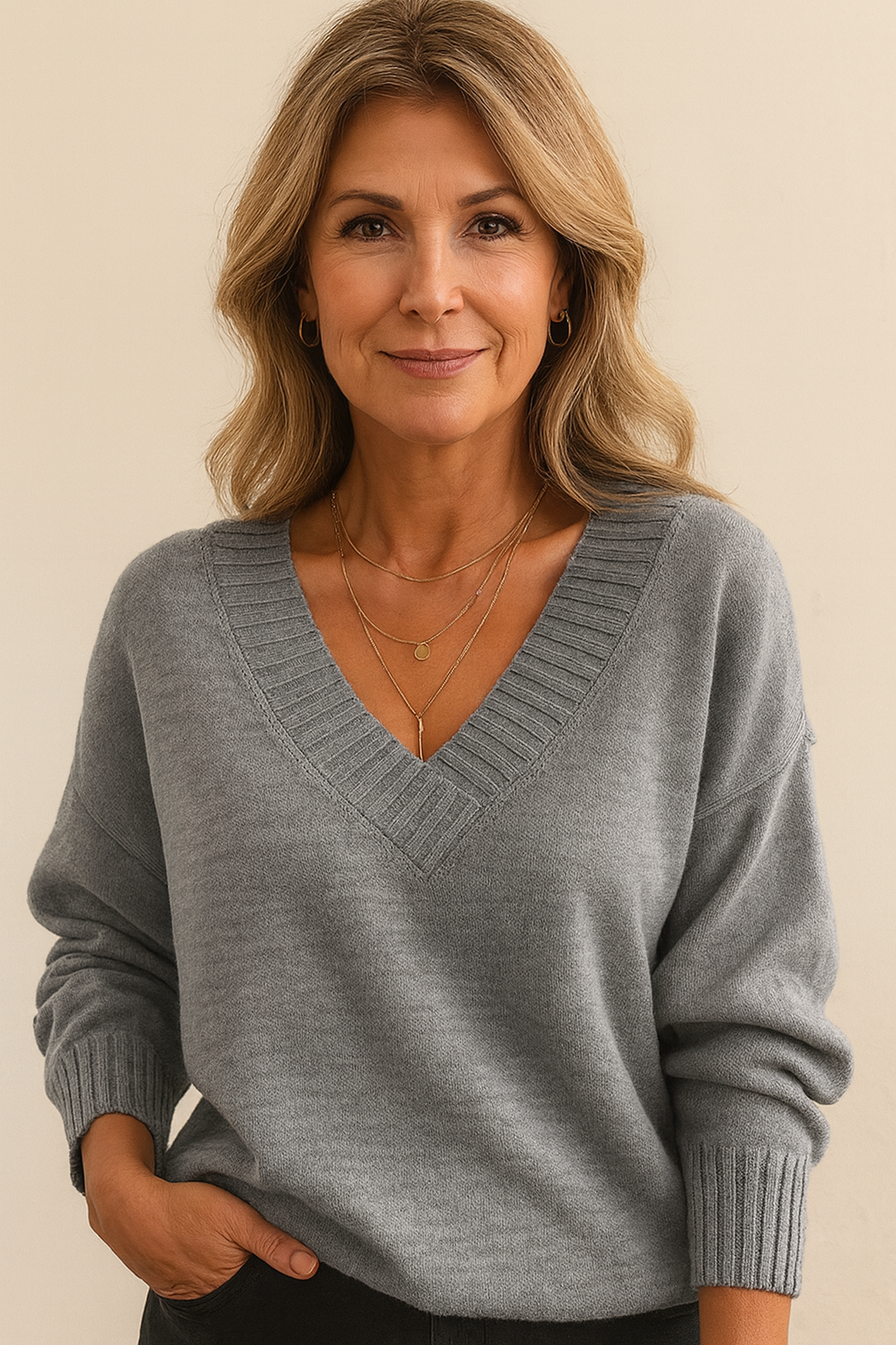 Kyrsten | V-Neck Sweater for Effortlessly Stylish Women