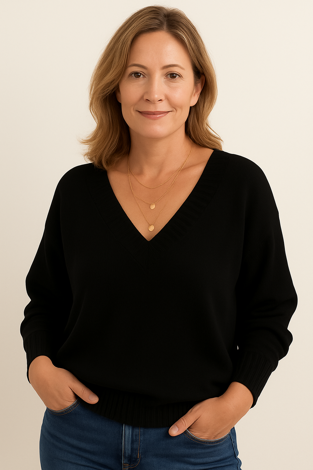 Kyrsten | V-Neck Sweater for Effortlessly Stylish Women