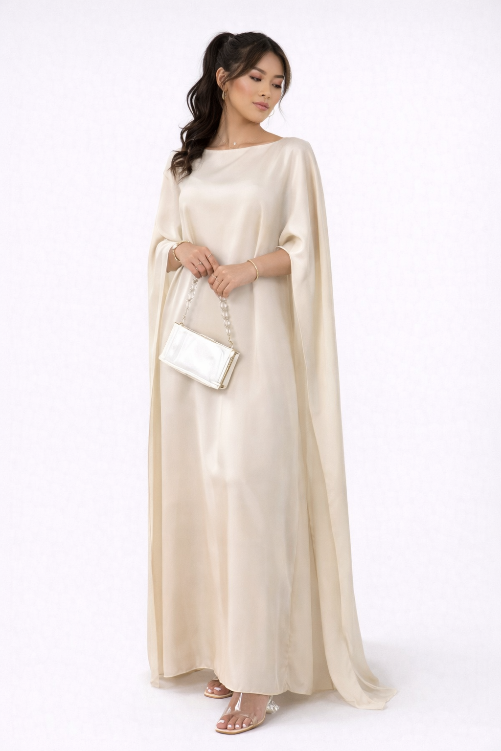 Alecia | Kaftan Dress with Airy Cape Sleeves