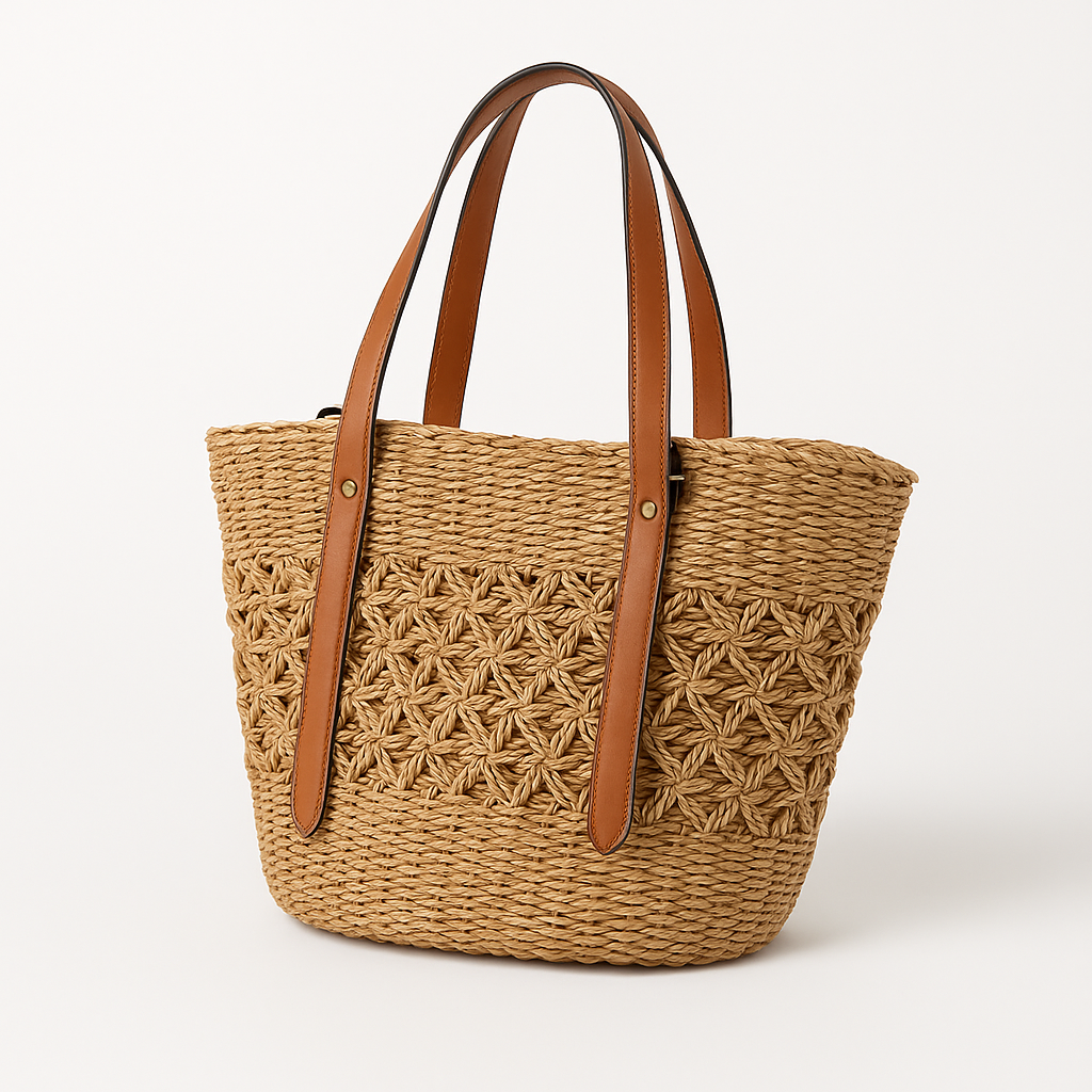 Brigid | Woven Straw Beach Bag