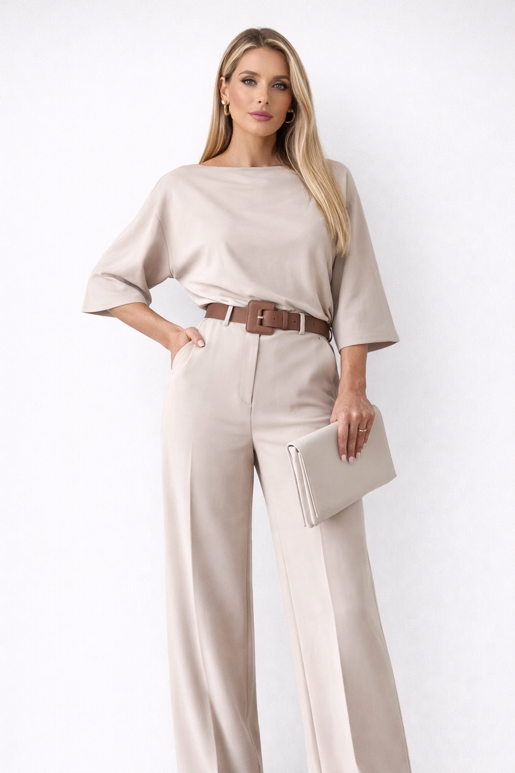 Ariana | Two-Piece Suit Beige Elegant