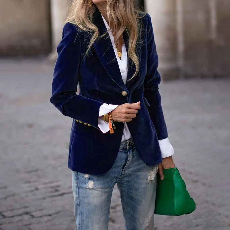 Katharine | Effortless Style Velvet Blazer Women