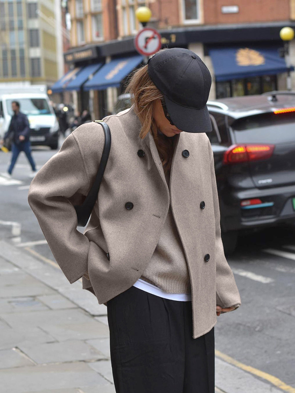 Susanne | Short Women's Coat with Double Button Closure