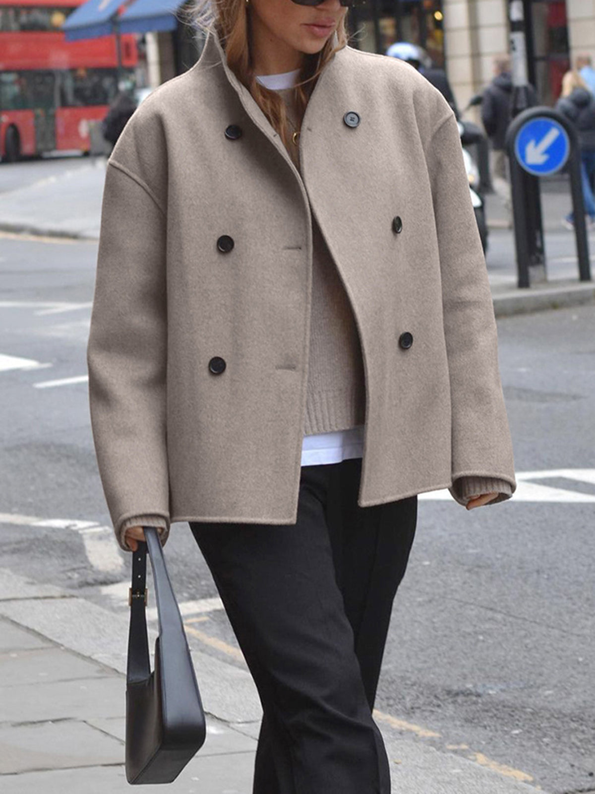 Susanne | Short Women's Coat with Double Button Closure