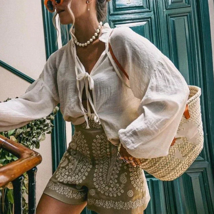 Doretta | Shorts High Waist Paisley