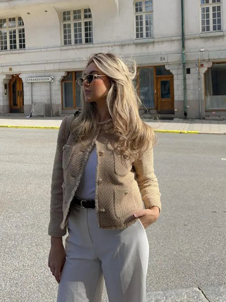 Nori | Tweed Jacket Women | Beige Classic