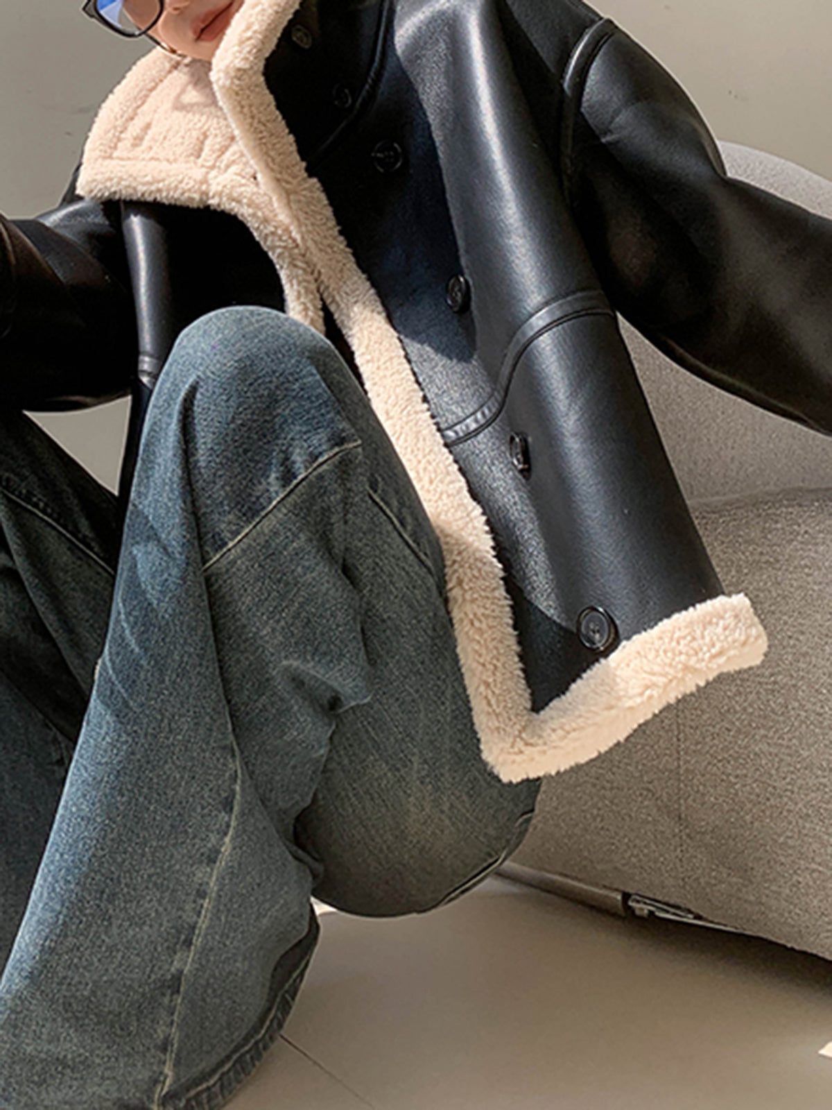 Avis | Women's Jacket with Sherpa Lining