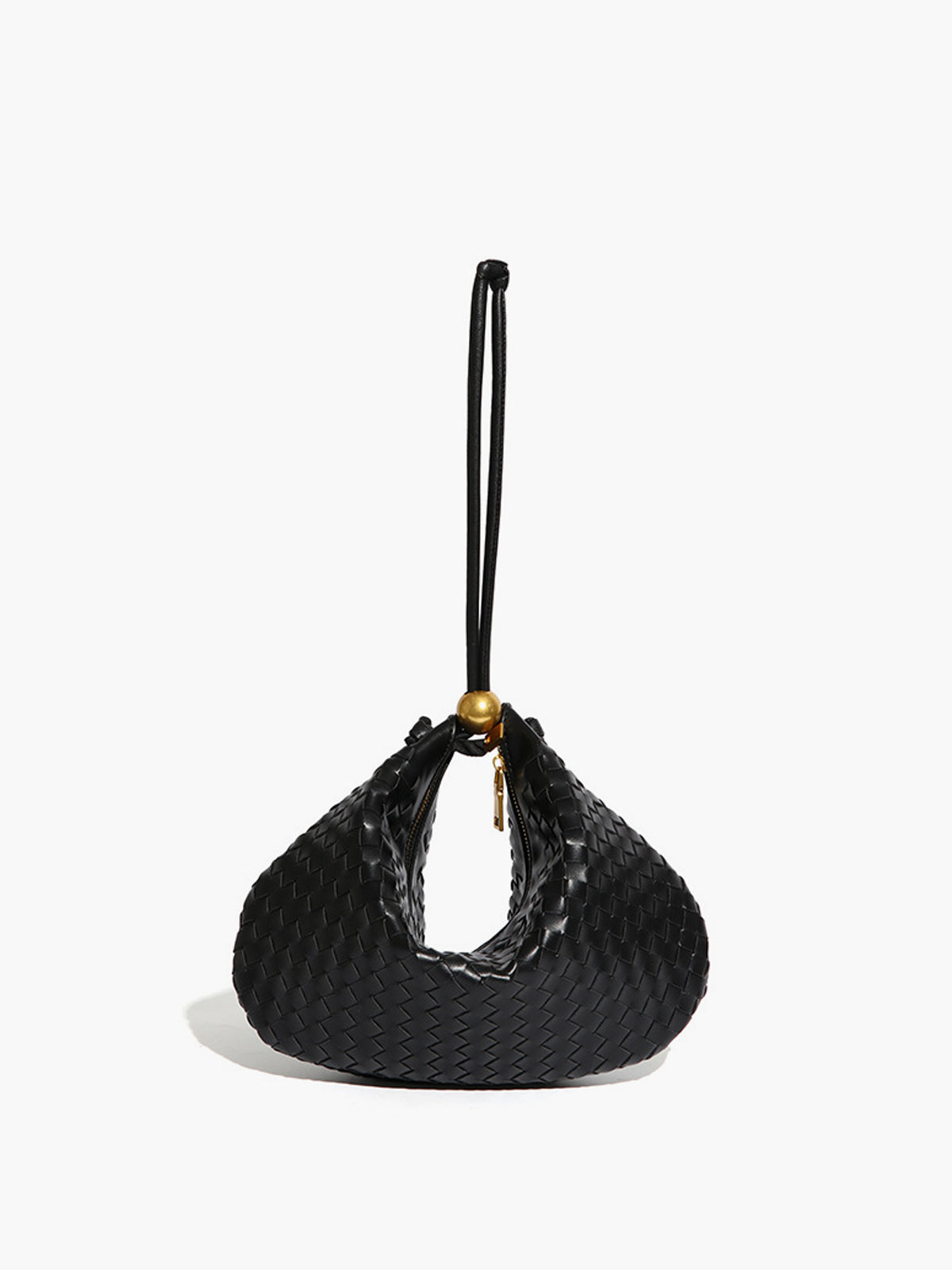 Aura | Handbag Black Woven Look