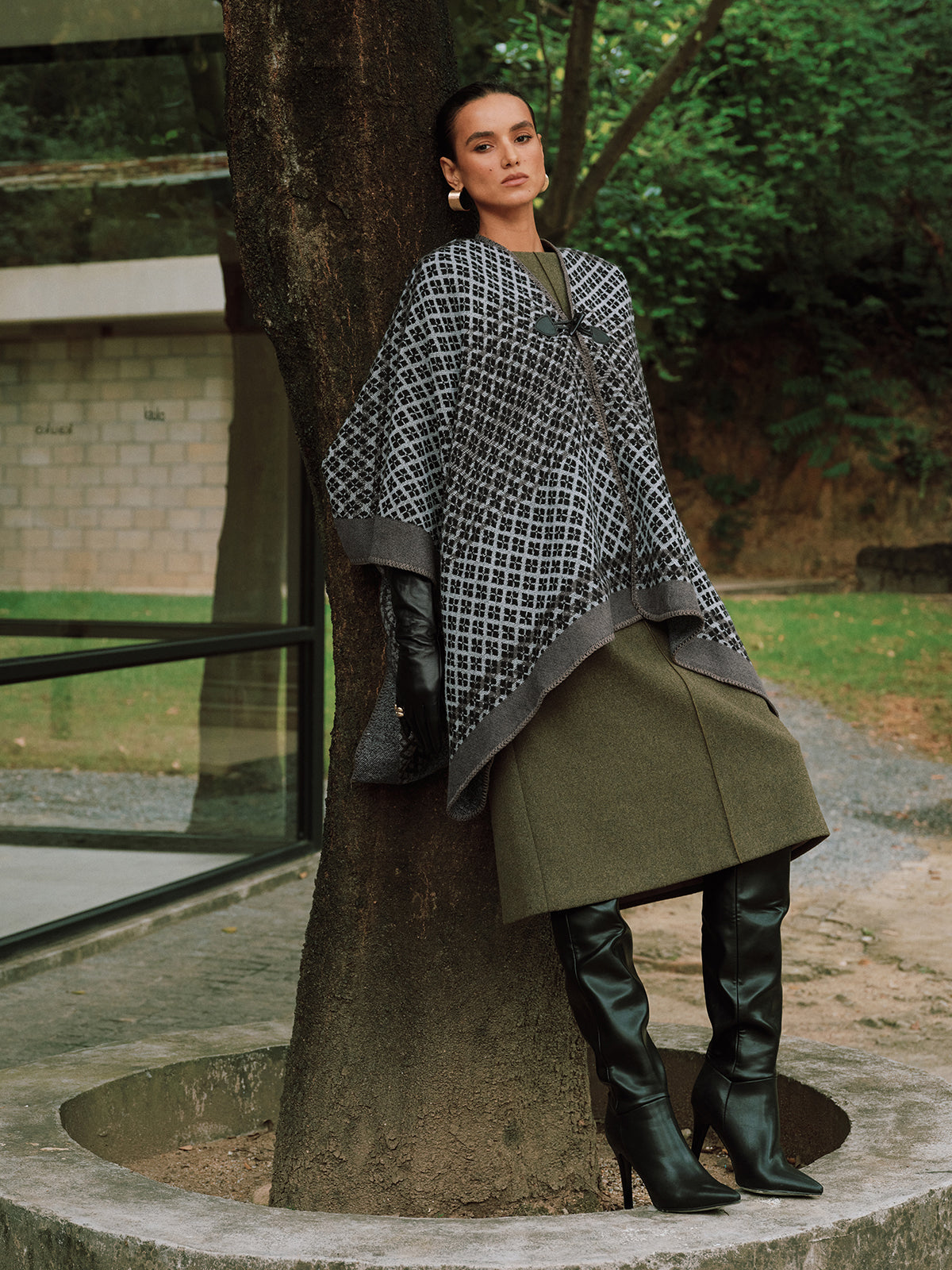 Ofelia | Poncho Geometric Pattern