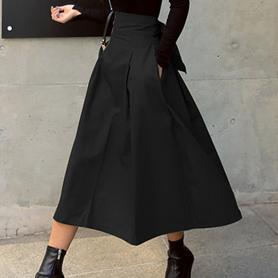 Chantel | Skirt with High Waist and Bow Detail