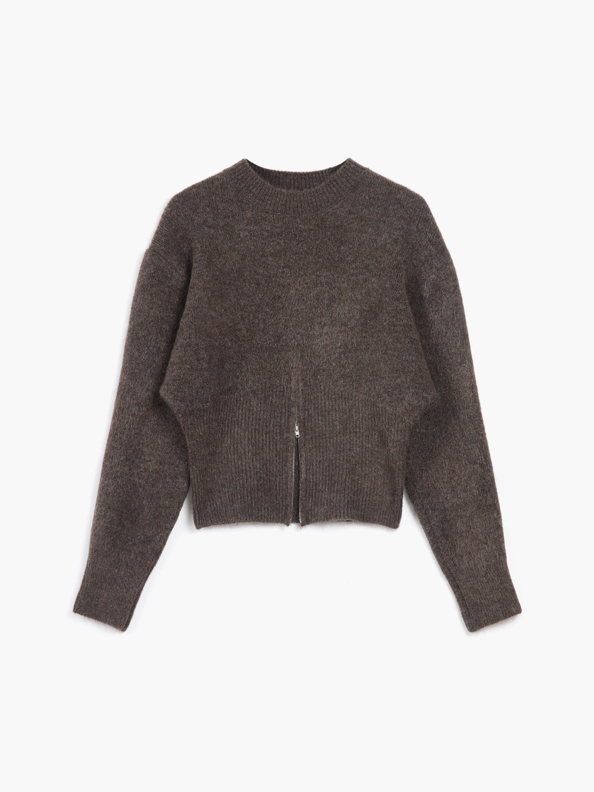 Janetta | Gray Women's Sweater with Zipper