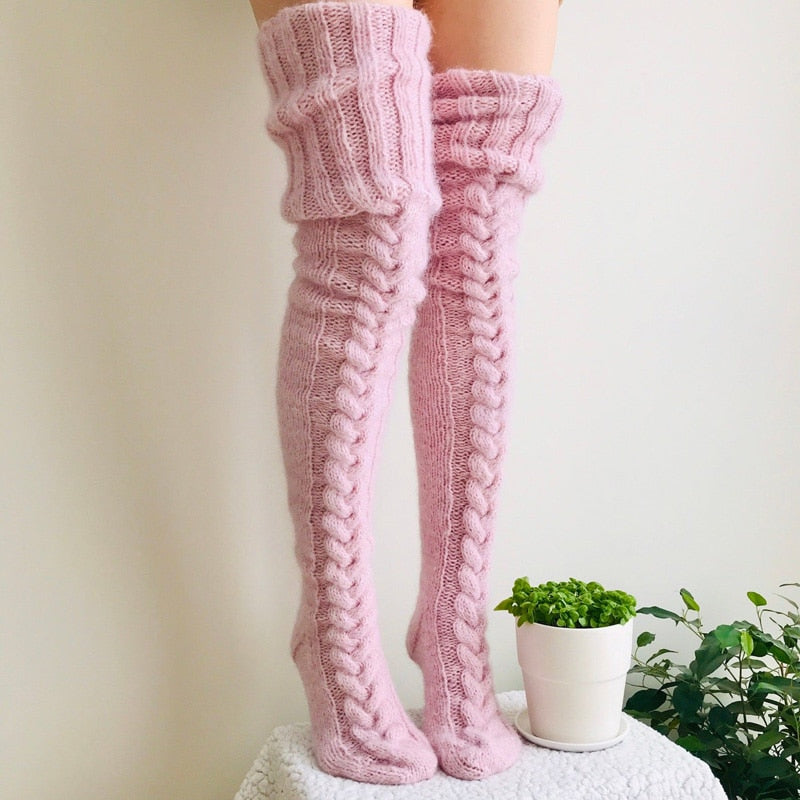 Nisha | Overknee Socks Warm Knitted