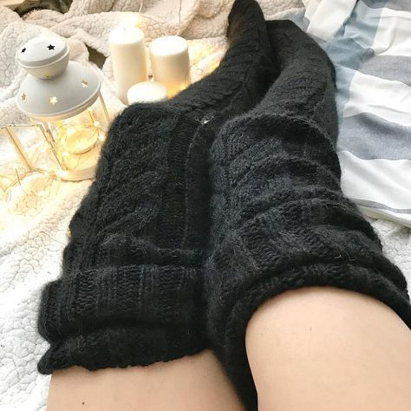Nisha | Overknee Socks Warm Knitted