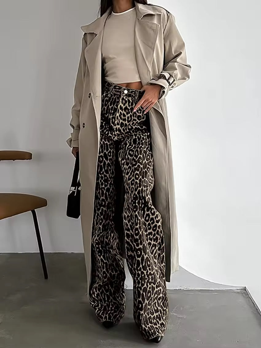 Alisia | Jeans Leopard Print