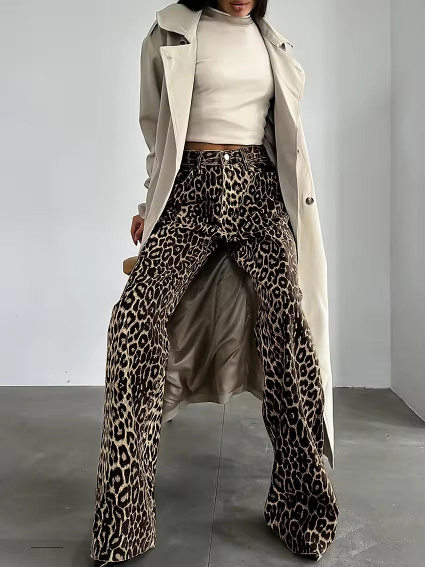 Alisia | Jeans Leopard Print