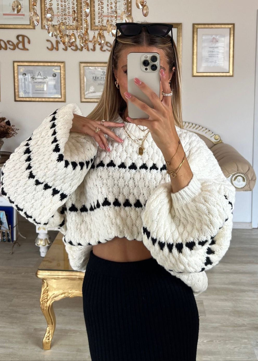 Mylie | Chunky Knitted Sweater Off White