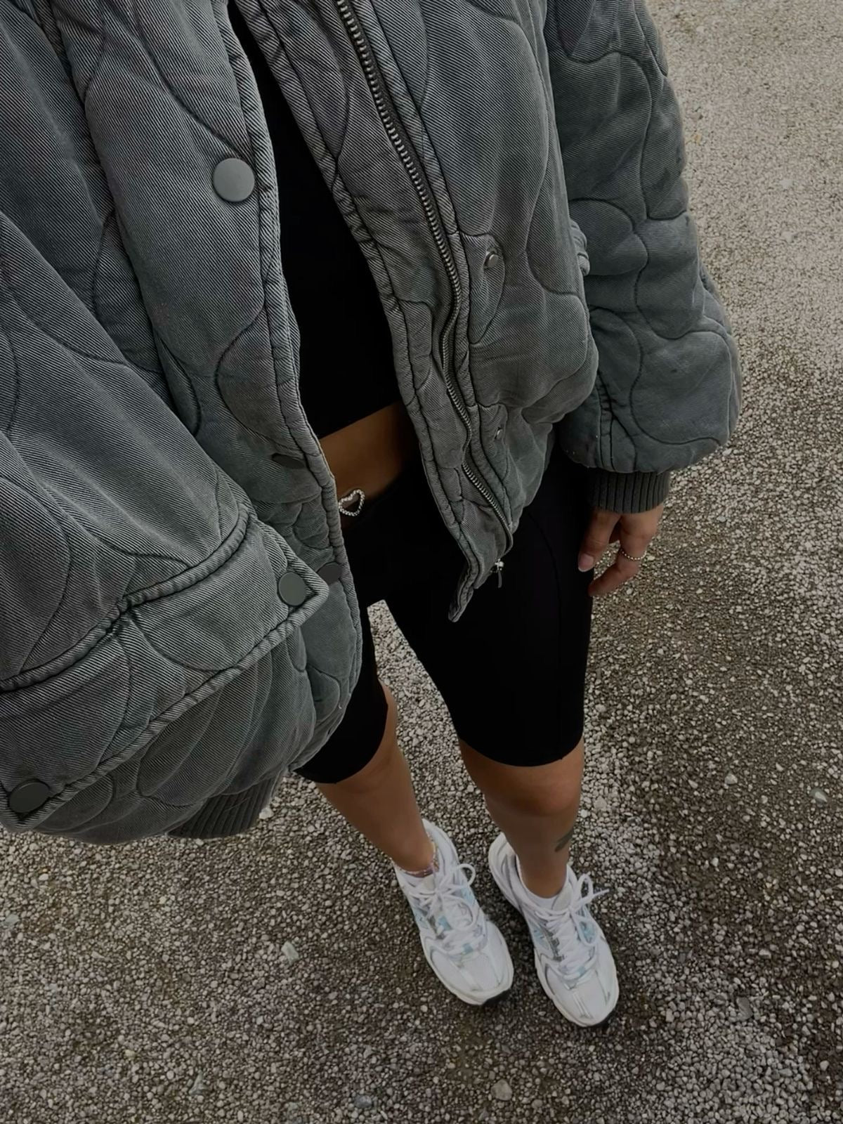 Mirel | Bomber Jacket Wavy Stitching
