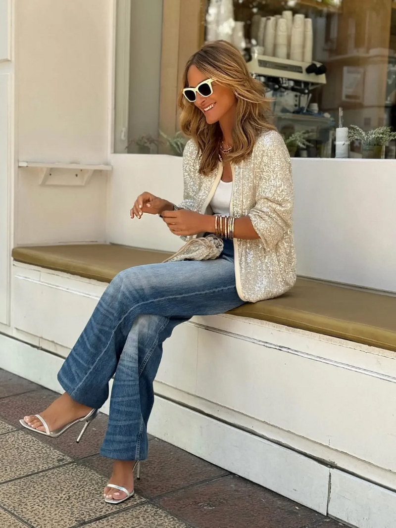 Norin | Bomber Jacket Sequins