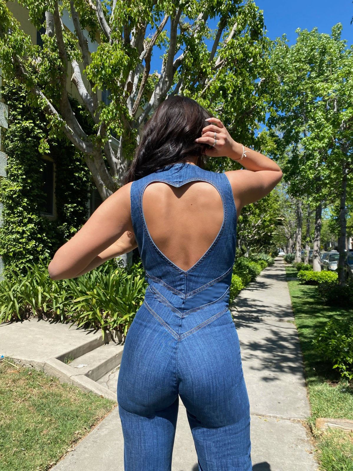 Noorel | Jumpsuit with deep V-neck and zipper