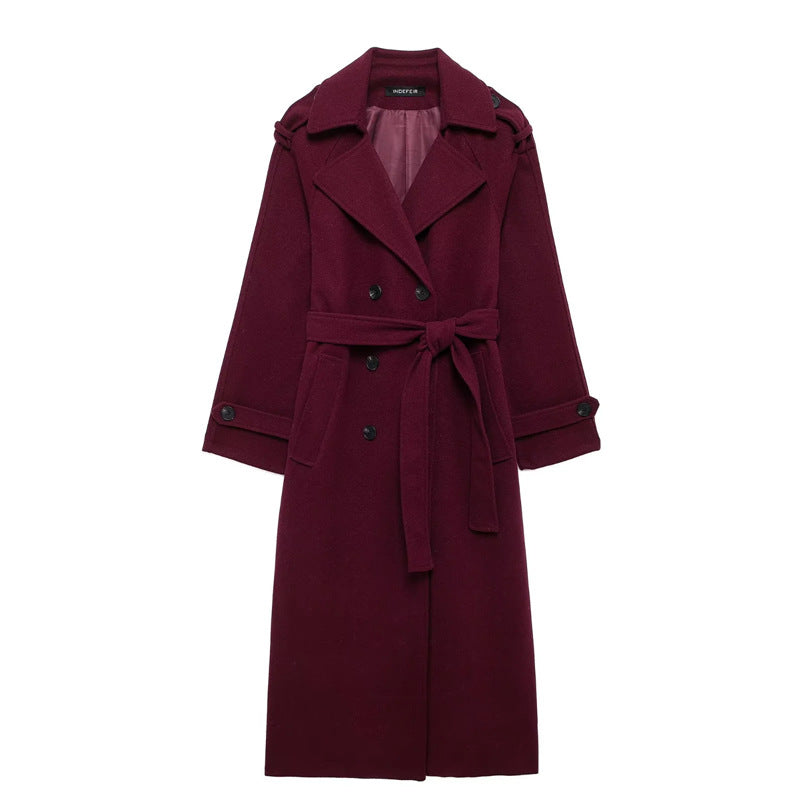 Doretha | Double-breasted coat with belt