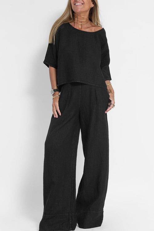 Puck | Co-ord Set with wide legs and crop top