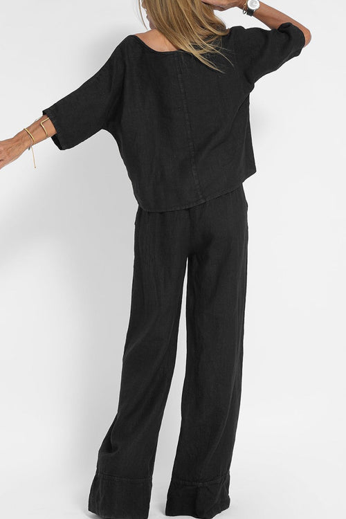 Puck | Co-ord Set with wide legs and crop top