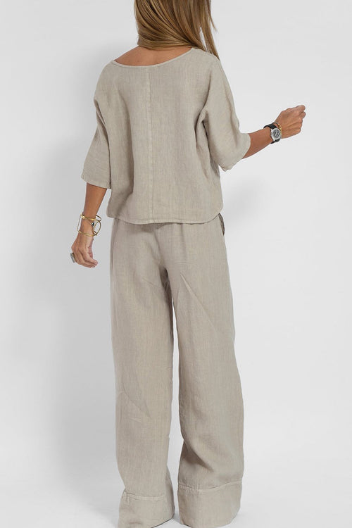 Puck | Co-ord Set with wide legs and crop top