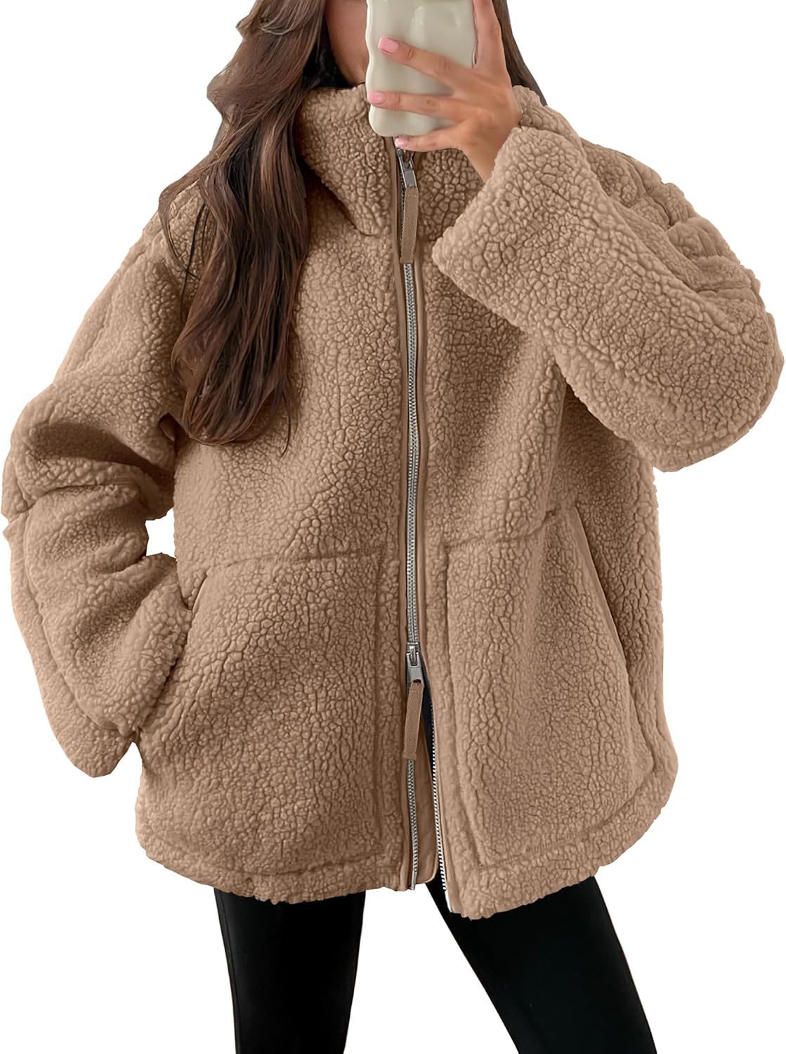 Nova | Fleece Jacket Beige Oversized Fit